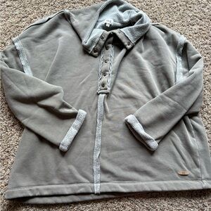 Green BKE Fleece Pullover with Button Collar XXL